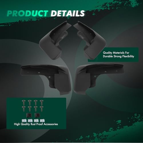 Image of SCITOO 4PCS Mud Flaps Front & Fear Splash Guard Set Suitable for Nissan Pathfinder 2024-2024 3.5L