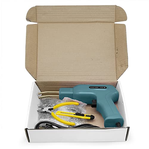 50W Plastic Welding Machine Car Bumper Repair Kit, Professional Hot Stapler PVC Stapling Gun with 4 Types of Staples, Fast Heating Garage Tool for Fixing Cracked Plastic Car and (US Plug)