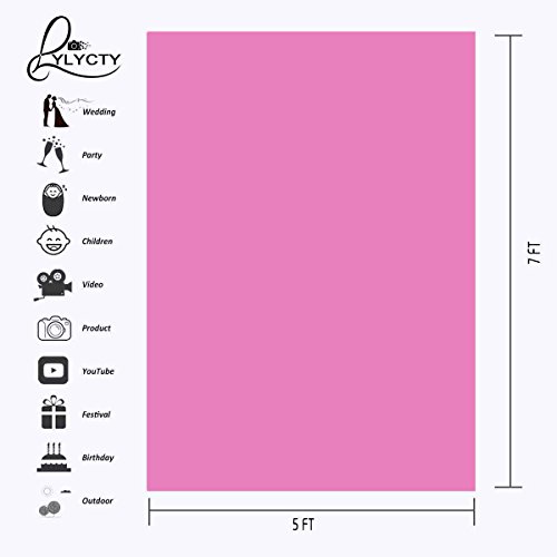 Lylycty 5X7Ft Photography Studio Non-Woven Backdrop Millennium Pink Backdrop Solid Color Backdrop Simple Background Ly091 #TOP3
