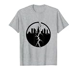 Los Angeles Earthquake Crack Sidewalk Graphic T-Shirt, Men, Heather Grey, Medium
