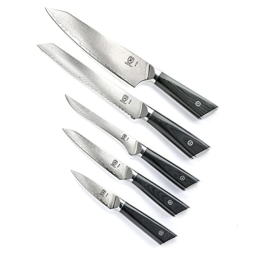 Mercer Culinary Premium Grade Super Steel 6-Piece Knife Set With Magnetic Bamboo Stand, G10 Handles #TOP2