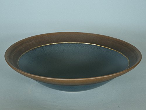 Amazon.co.jp: 金線ソリ水盤 13号 信楽焼・陶器・花器・水盤