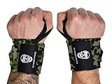 Gymreapers Weightlifting Wrist Wraps (Competition Grade) 18' Professional Quality Wrist Support with Heavy Duty Thumb Loop - Best Wrap for Powerlifting, Strength Training, Bodybuilding(Camo,18')