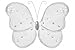 The Butterfly Grove Adelaide Butterfly Decoration 3D Hanging Mesh Nylon Decor, Plumeria White, Small, 5" x 4"