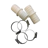 Schlauchverbinder (2er Pack mit 4 VA Schellen) Ø 32 mm auf Ø 38 mm