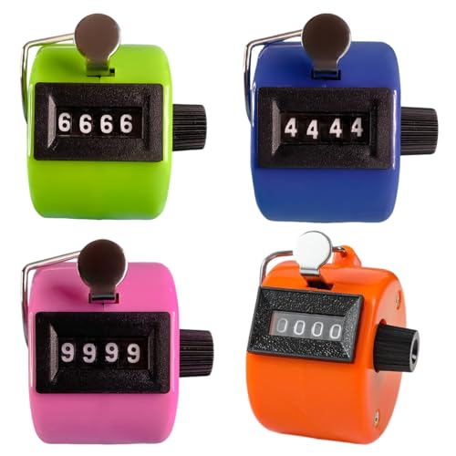 EIHI 4 Pcs Contador Manual Contador De Personas Mini Contador De Mano Contador De Golpes De Golf Contador Digital Para Entrenamiento Tejer Personas Regazo Pesca Golf