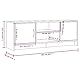 vidaXL TV Schrank, Fernsehschrank mit viel Stauraum, Lowboard für Fernseher Wohnzimmer, Fernsehtisch HiFi Schrank TV Möbel, Weiß Holzwerkstoff
