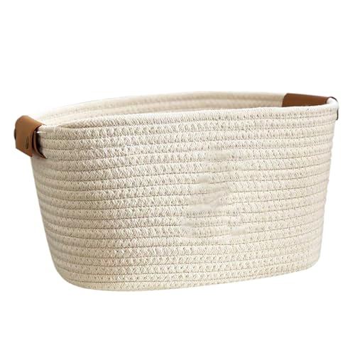 Cesto Di Stoccaggio Intrecciato, Moderno Design Minimalista, 33x23x19 Cm, Scatola Di Stoccaggio Del Cubo, Organizzatore Di Cesti Decorativi, Cotone Cotone Traspirante, Per Asciugamani Da Doccia