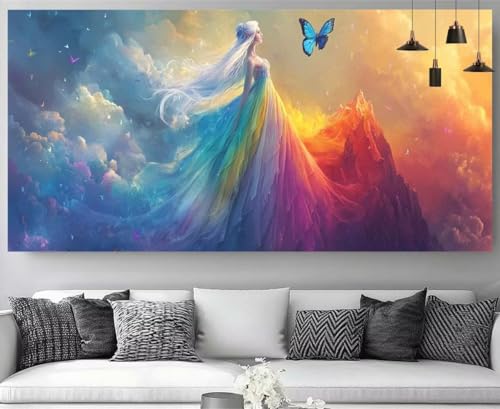 Diamond painting infantil de mariposa, arte en mosaico 30x60cm para decorar habitaciones