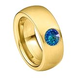 Der Bandring, der auch als Designerring oder Verlobungsring auf sich aufmerksam macht ist aus nickelfreiem Edelstahl gefertigt, ist antiallergen und kann von Allergikern getragen werden.