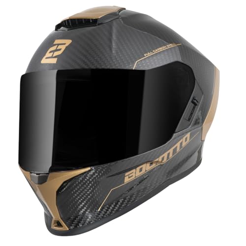 Bogotto Phantom Carbon Casco, Nero/Oro, L