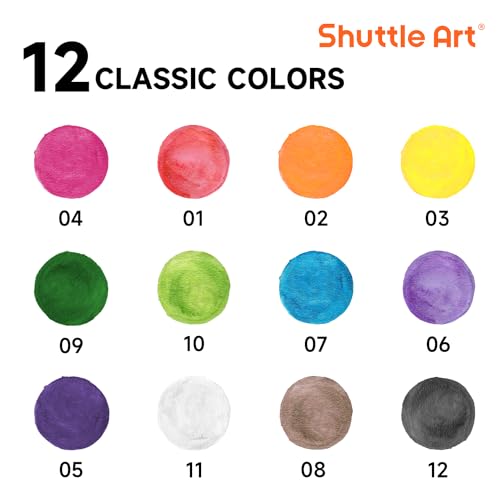 Shuttle Art SA WCP12 12 Colors Watercolor Paint Set Bulk thumb #2