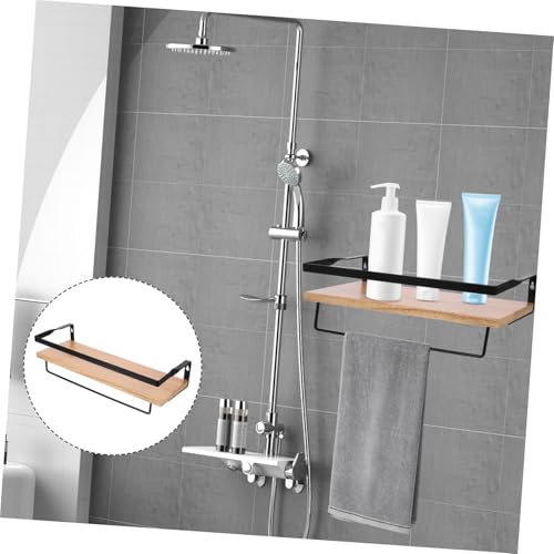 Estantería moderna de pared en madera maciza para baño de diseño 5