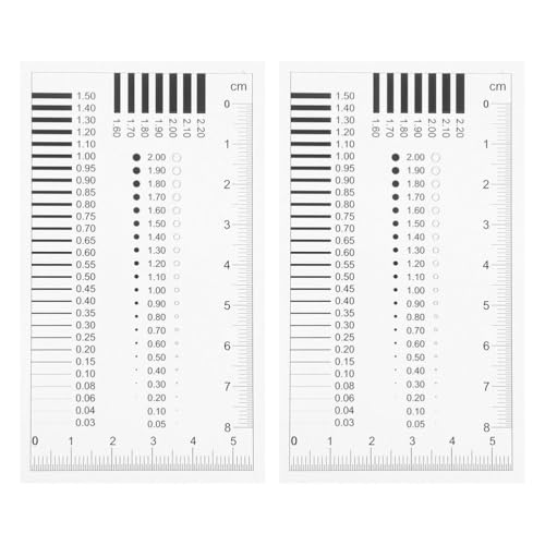Angoily High Precision Transparent Crack Width Gauge Ruler 3.97X2.28In for Construction Spot and Scratch Inspection Measurement Tool