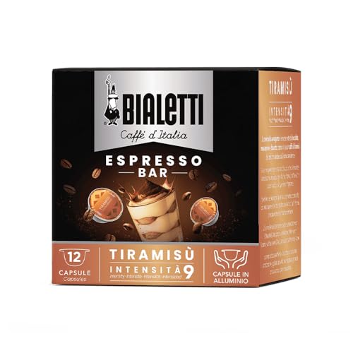 Bialetti Caffè d'Italia, Box da 12 Capsule, Gusto Tiramisù, Compatibili