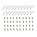 Adecorty 20 Lots Strip Light Mounting Bracket Clips with 40 Screws for SMD5050 5630 3528 2835 LED Strip Lights (12mm/0.47inch Wide Translucence Silicone)