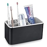Aluminum Alloy Toothbrush Holder, Multi-Functional 5 Slots Toothpaste Holder for Bathroom，Vanity...
