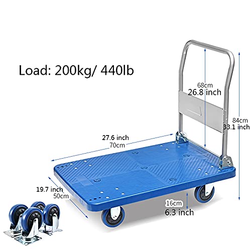 Carretilla plegable de mano 200kg capacidad miniatura 2