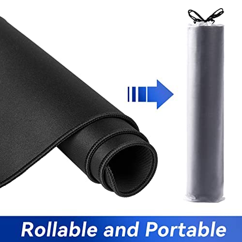 Reniteco Large Gaming Mouse Pad With Durable Stitched Edges，Non-Slip Rubber Base，Big Computer Keyboard Mouse Mat Desk Pad For Home Office Gaming Work, 31.5"X11.8"X0.12"In, Black #TOP3
