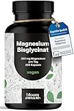 Magnesium Bisglycinat Hochdosiert - 250 Kapseln - 362 mg Magnesium Glycinat pro Tag - Vegan & Produziert in Deutschland - Laborgeprüft - Verpackung kann variieren