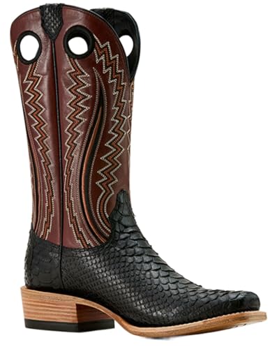 ARIAT Men's Futurity Exotic Python Tall Western Boot Square Toe Black 9 D(M) US