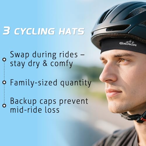 Image of GXCROR Cooling Skull Cap for Men Women Sweat-Wicking Breathable Mesh Liner for Helmets, Summer Cycling Motorcycle