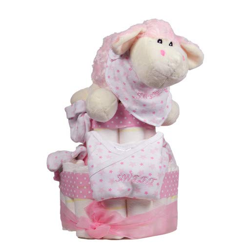 Tarta de Pañales 2 pisos Niña Cover