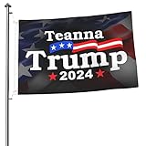 Teanna Trump 2024 Flag Double Sided 2x3 Feet - Vivid Color - Fade Resistant - Outdoor Banner with Grommets