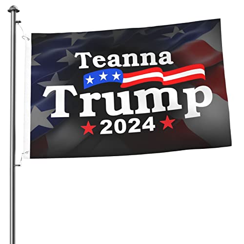 Teanna Trump 2024 Flag Double Sided 2x3 Feet - Vivid Color - Fade Resistant - Outdoor Banner with Grommets