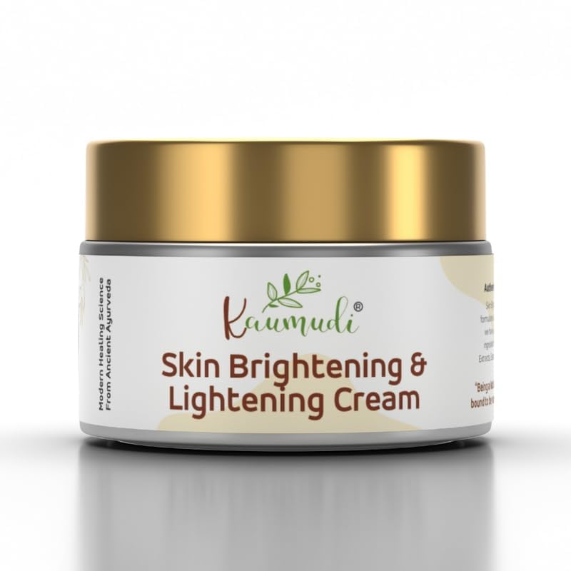 Kaumudi Skin Brightening & Lightening Cream | For Women and Men | Handmade with Natural Ingredients | For Tanning, Pigmentation, Blemishes, Freckles, Melasma, Uneven skin tone, Dark Spots, Glow and Brightening | All Skin Types | No Artificial Color | No Artificial Fragrance | Sulphate, Paraben & SLS free | 40 GM / 1.41 fl Oz