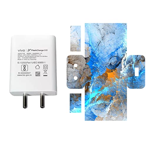 Image of AtOdds - Compatible for Vivo Flash Charger (44W) - Charger /Adapter Skin Wrap (OceanicMarble)