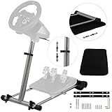Husuper Autovictoria Soporte de Volante de Carrera 360°Ajustable Soporte de Volante para Logitech G29 / G920 y G25 / G27 Soporte de V2 para Logitech Driving Force Soporte de GT PRO EX FX