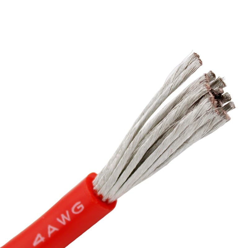 Cable de silicona súper suave 16, 14, 11, 10, 9, 8, 7, 6, 4, 3, 2 AWG, cobre estañado, 5 metros, modelo de avión, cable de conexión de batería de litio (rojo, 5 metros_3 AWG)