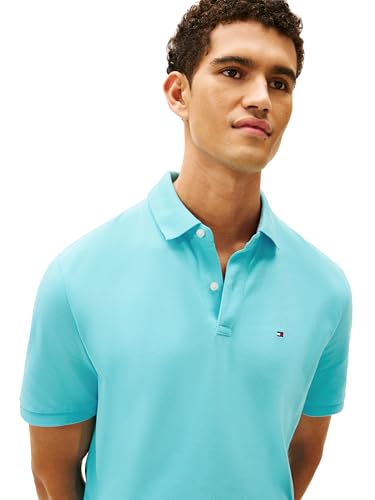 Image of Tommy Hilfiger Men's Short Sleeve Cotton Pique Polo Shirt in Classic Fit