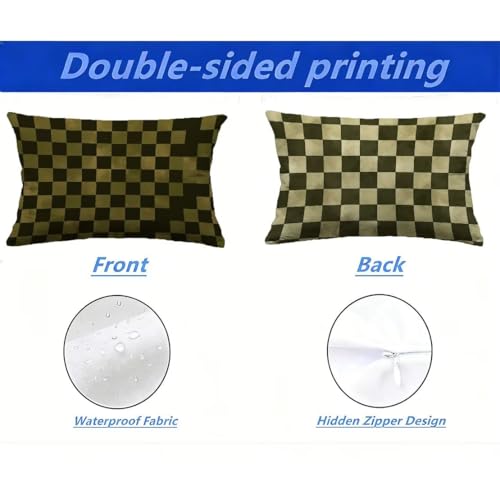 Coussin extérieur imperméable en texture lin haut de gamme chic et durable