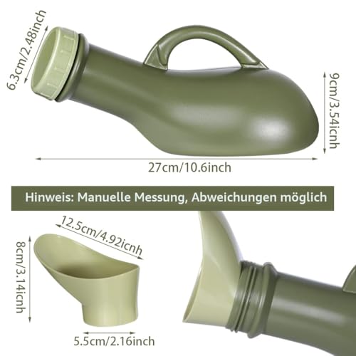 Urinflasche Tragbare Urinflaschen Pinkel Flaschen Notfall Urinal Toilette Männliche Urinale Incontinece Flasche für Männer Frauen 1000ML