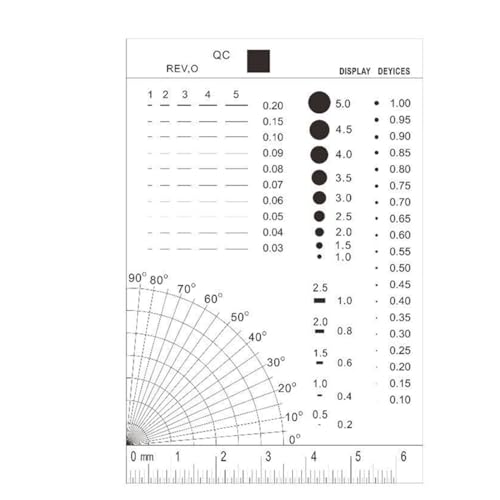 Microscope 2pcs High Precision Point Gauge Soft Ruler Microscope Micrometer PET Calibration Ruler(47-1 Without Film)