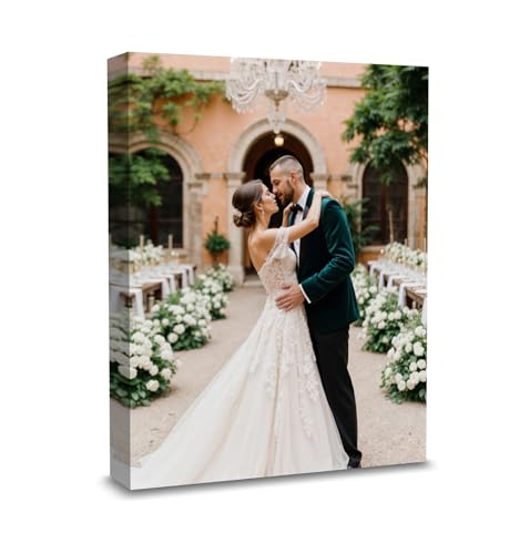 TreeDeal Custom Canvas Prints with Your Photos Framed 11 x 14 Personalized Pictures Print Customized Photo to Canvas Wall Art Ideal for Home Decor Gift Wrapping Pets Family Baby Wedding