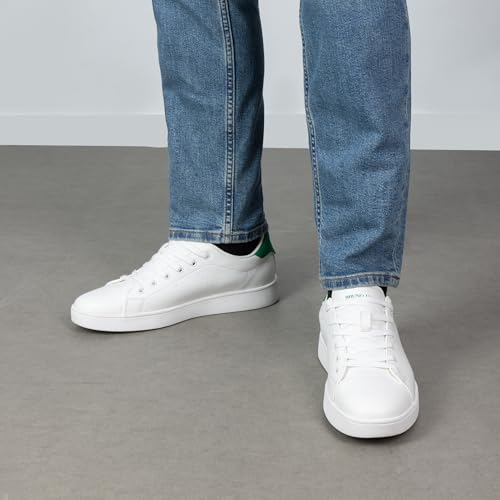 Bruno Marc Bruno Marc Men's Casual Dress Sneaker Business Casual Shoes for Men Comfortable Lightweight Lace Up Fashion Sneakers Tennis Shoes WaveFlex CoreLux,Size 11,White/Green,BMUMFN2519