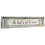 American Art Decor The Best is Yet to Come Inspirational Quote Wooden Wall Decor Sign (5.75” x 30”)