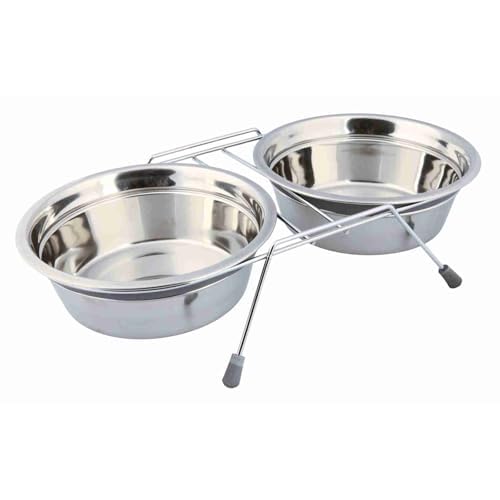 TRIXIE Eat on Feet Futternapf für Hunde, 2 Stück, 1,5 l, 6 Stück