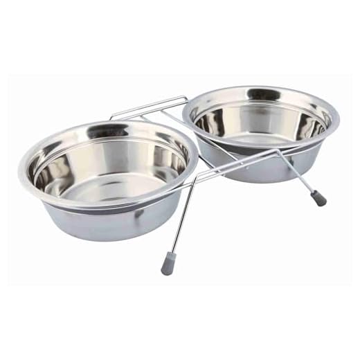 TRIXIE Eat on Feet Futternapf für Hunde, 2 Stück, 1,5 l, 6 Stück