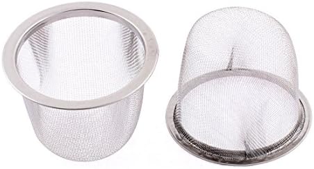 uxcell Stainless Steel Wire Mesh Tea Infuser Strainer Basket 63mm Dia 2 Pcs - Thumbnail 3