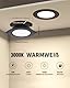 Grebeam LED Spots Schwarz, 5W Deckenspots Schwarz 450LM,Rund Ø75-90mm LED Einbaustrahler 230V, Einbautiefe 25mm, Spots Deckenleuchte 3000K Warmweiß für Badezimmer Schlafzimmer, 5er set
