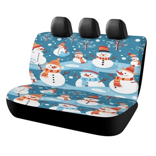 Fundas de asiento de coche universales con diseño de muñeco de nieve para camión y SUV