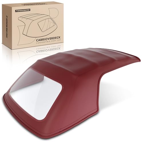 Frankberg Cabrioverdeck Softtop Verdeckbezug Bordeauxrot Plastik Kompatibel mit 3er E36 1990-1998 Stufenheck