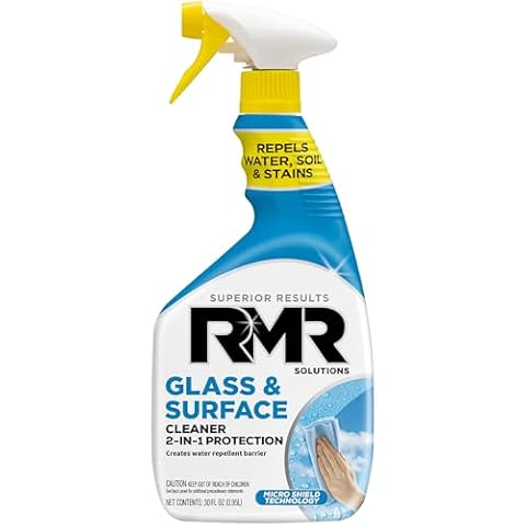 RMR - 2-in-1 Glass and Surface Cleaner Plus Repellent, Streak-Free Multi-Surface Treatment, Cleans & Repels Water Spots, Soil, & Stains, 30-Fluid Ounce Spray Bottle Cover
