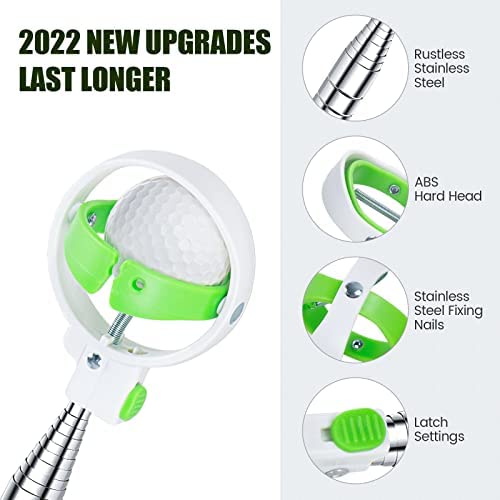 Tovii Golf Ball Retriever, 6Ft Stainless Steel Ball Retriever Tool Golf Ball Retriever Telescopic For Water With Durable Spring Release-Ready Head, Golf Accessories Golf Gifts (Green) #TOP1
