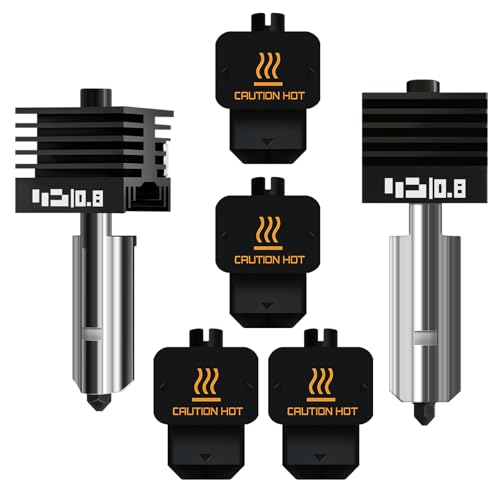 for Bambu Lab H2D/H2S hotend 0.8 mm (2 Pieces) with 2 Silicone Socks, Suitable for Bambu H2D/H2S/A1 Series, Supports 166% high Speed Passion Mode Printing workpiece Extruder Accessory.