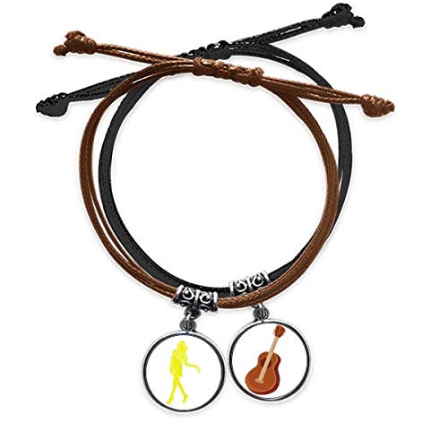 Pulsera silueta esbelta belleza mujer un regalo ideal para guitarristas y artistas